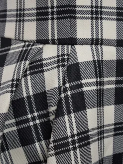 Vestito midi in tartan di lana