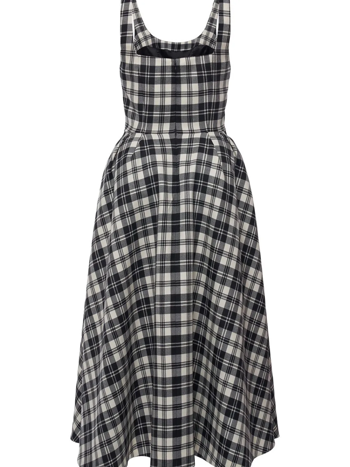 Vestito midi in tartan di lana