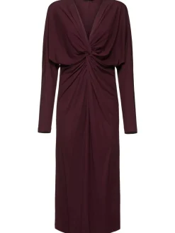 Vestito midi Mathilde in viscosa drappeggiata