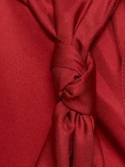Vestito midi Moun in seta drappeggiata