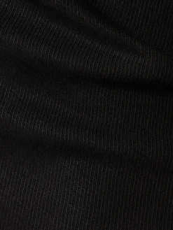 Vestito mini in cotone e lino drappeggiato