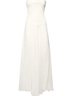 Vestito senza spalline Aire in raso e organza