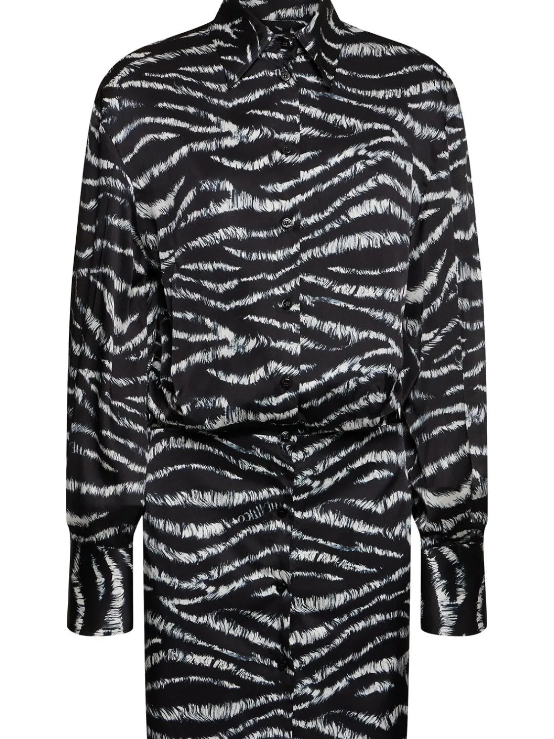 Vestito Silvye in raso con stampa zebra