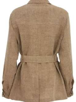Viadana buttoned linen jacket