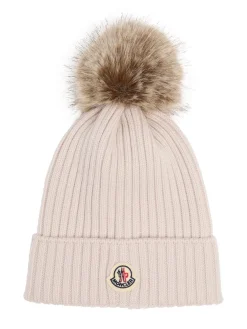 Virgin wool beanie w/ pom pom