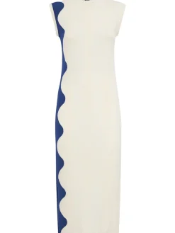 Viscose blend midi dress