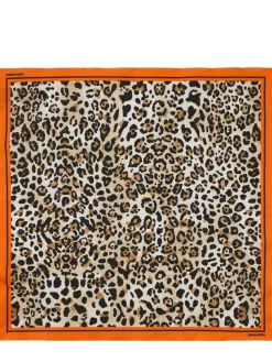 Wild2 leopard print cotton scarf