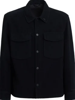 Wool & cotton overshirt