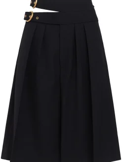 Wool gabardine shorts