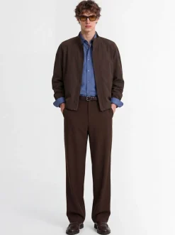Wool wide pants