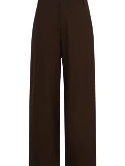 Wool wide pants