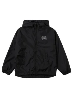 Zip-up cotton hoodie w/logo
